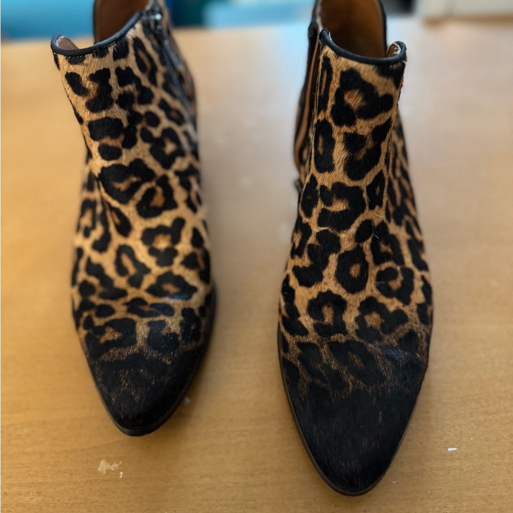 SARTO By Franco Sarto Brown and Black Ankle Booties with Sleek Design